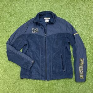 Vintage Columbia Michigan Wolverines Full Zip Fleece Jacket Size XL